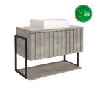 Armário De Banheiro 80 Cm Metalon Havai Mgm Móveis Cimento