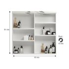 Armário De Banheiro 90cm 02 Portas Ref 910 Branco/arenito