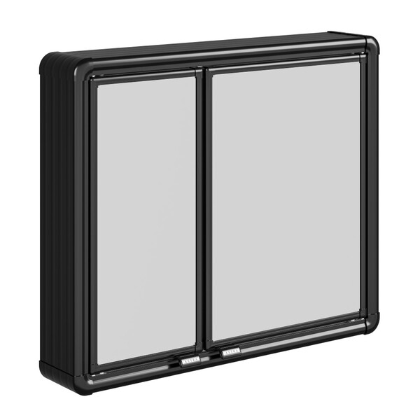 Armário De Banheiro Alumínio Sobrepor Lbp16s Preto Astra