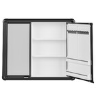 Armário De Banheiro Alumínio Sobrepor Lbp16s Preto Astra