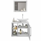 Armário De Banheiro Baden 1 Porta 3 Prateleiras Branco/carrar