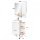 Armário De Banheiro Báltico 1 Porta 2 Prateleiras Com Espelho