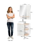 Armário De Banheiro Báltico 1 Porta 2 Prateleiras Com Espelho