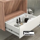 Armário De Banheiro Cairo 2 Portas 1 Gaveta Com Espelho Nogal