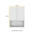Armário De Banheiro Com 02 Portas Multimóveis Fg3044 Branco