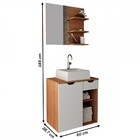 Armário De Banheiro Com Cuba 1 Porta 1 Gaveta Amêndoa/branco