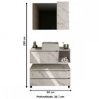 Armário De Banheiro Com Cuba 1 Porta 2 Gavetas Mármore Branco