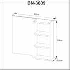 Armário De Banheiro Com Cuba 1 Porta Mármore Branco Bn3623 -