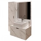 Armário De Banheiro Com Cuba 2 Portas Mármore Branco Bn3629 -