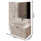 Armário De Banheiro Com Cuba 2 Portas Mármore Branco Bn3629 -