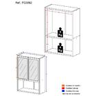 Armário De Banheiro Com Espelho E 2 Portas Multimóveis Fg3062