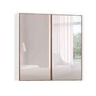 Armário De Banheiro Com Espelho Mabel 2 Pt Branco E Madeirado