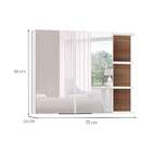 Armário De Banheiro Com Espelho Zaya 2 Pt Branco E Madeirado