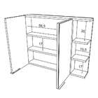 Armário De Banheiro Com Espelho Zaya 2 Pt Preto E Madeirado