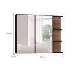 Armário De Banheiro Com Espelho Zaya 2 Pt Preto E Madeirado