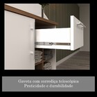 Armário De Banheiro Com Led Veneza 1 Porta 1 Gaveta Nogal/bra