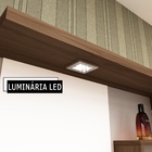 Armário De Banheiro Com Led Veneza 1 Porta 1 Gaveta Nogal/bra