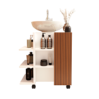 Armário De Banheiro Com Prateleiras E Porta Para Pia De Banhe