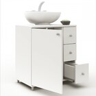 Armário De Banheiro Dover 1 Porta 3 Gavetas Branco Bp - Pnr M