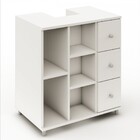 Armário De Banheiro Dover 1 Porta 3 Gavetas Branco Bp - Pnr M