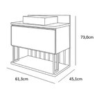 Armário De Banheiro Duna C/ Cuba Cappuccino/freijo Montado Md