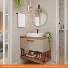 Armário De Banheiro Duna C/ Cuba Cappuccino/freijo Montado Md