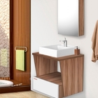 Armário De Banheiro Fly, Nogal E Branco, 60 Cm