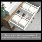 Armário De Banheiro Gael 2 Gavetas1 Prateleira Nogal/branco -