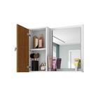 Armário De Banheiro Gênova Branco E Marrom