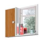 Armário De Banheiro Gênova Branco E Marrom