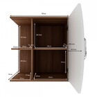 Armário De Banheiro Ghana 1 Porta Nogal/branco - Móveis Bosi