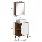 Armário De Banheiro Ghana 2 Portas Nogal/branco - Móveis Bosi