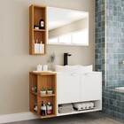 Armário De Banheiro Gravatá 4 Portas Branco/naturalle - Panor