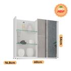 Armário De Banheiro Jasmin Com Espelho 1 Pt Branco 60 Cm