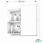 Armário De Banheiro Jasmin Com Espelho 1 Pt Branco 60 Cm