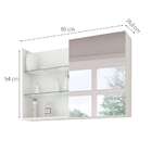 Armário De Banheiro Jasmin Com Espelho 1 Pt Branco 80 Cm