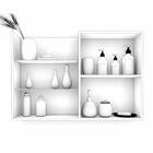 Armário De Banheiro Jasmin Com Espelho 1 Pt Café 60 Cm