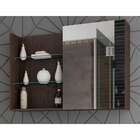 Armário De Banheiro Jasmin Com Espelho 1 Pt Café 80 Cm