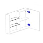 Armário De Banheiro Jasmin Com Espelho 1 Pt Café 80 Cm