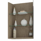 Armário De Banheiro Jasmin Com Espelho 1 Pt Carvalho 60 Cm