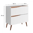 Armário De Banheiro Lille 2 Gavetas Branco/tauari - Móveis Bo