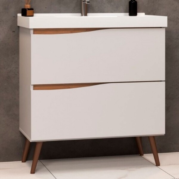 Armário De Banheiro Lille 2 Gavetas Branco/tauari - Móveis Bo