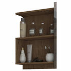 Armário De Banheiro Lis Com Espelho 1 Pt Amêndoa 60 Cm