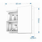 Armário De Banheiro Lis Com Espelho 1 Pt Amêndoa 60 Cm