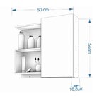 Armário De Banheiro Lis Com Espelho 1 Pt Amêndoa 60 Cm