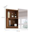 Armário De Banheiro Lis Com Espelho 1 Pt Amêndoa 60 Cm