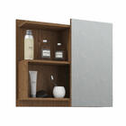 Armário De Banheiro Lis Com Espelho 1 Pt Amêndoa 60 Cm