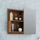 Armário De Banheiro Lis Com Espelho 1 Pt Amêndoa 60 Cm