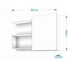 Armário De Banheiro Lis Com Espelho 1 Pt Branco 80 Cm