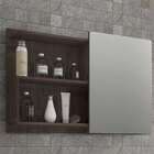 Armário De Banheiro Lis Com Espelho 1 Pt Café 80 Cm